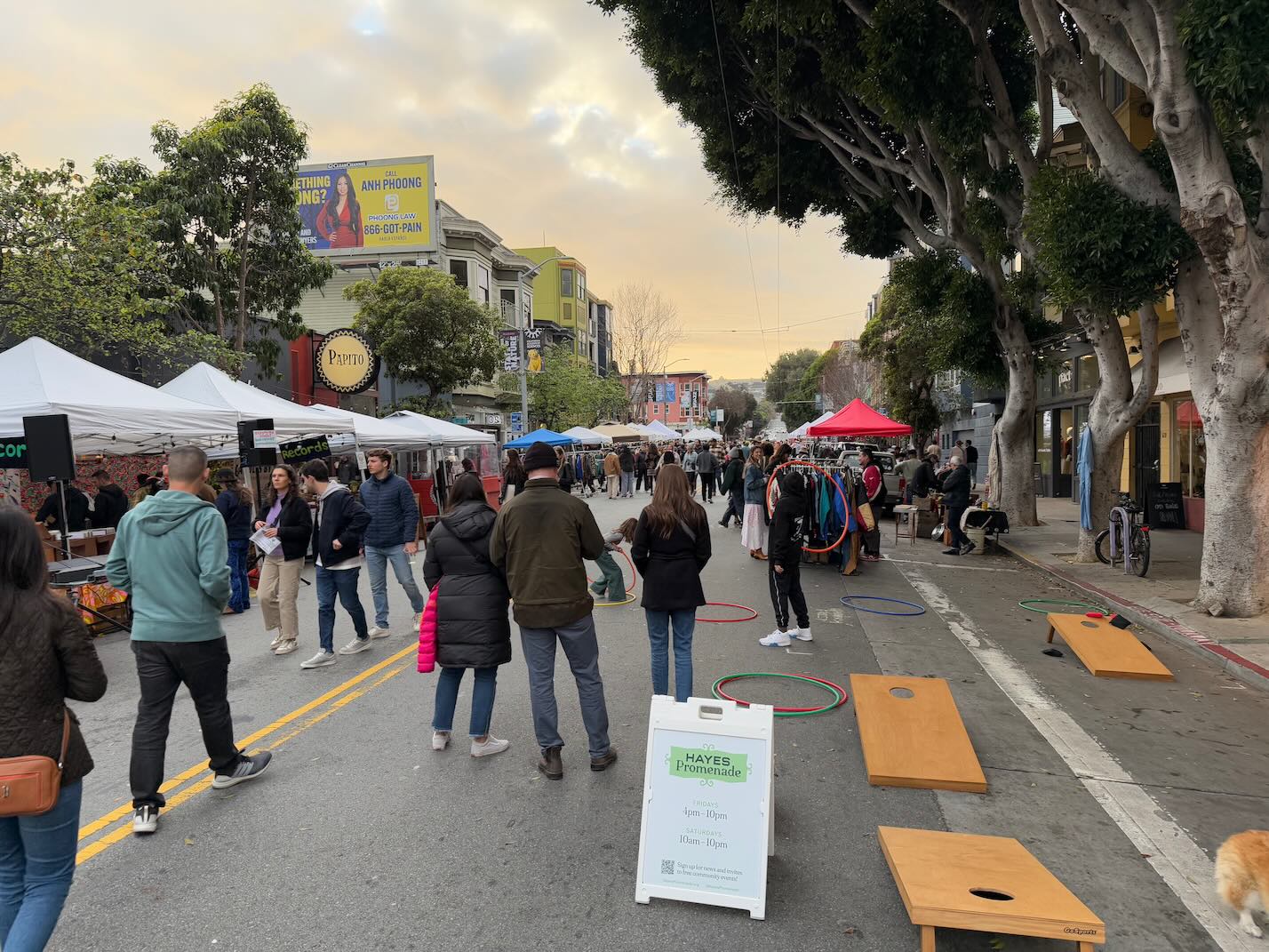 Local businesses on Hayes Promenade