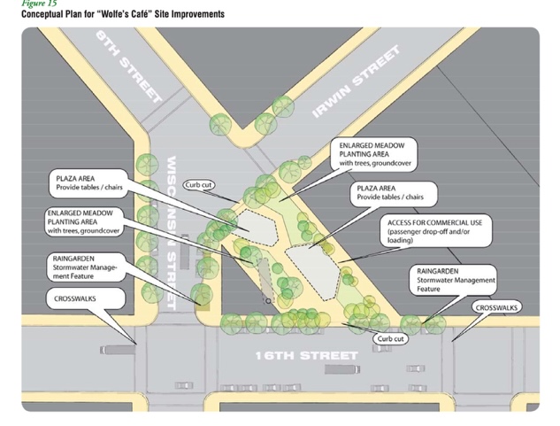 Original design of Wolfe Plaza